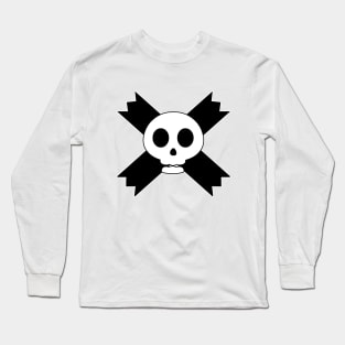 Crossbones Eternity - Skull with Cross Sign Long Sleeve T-Shirt